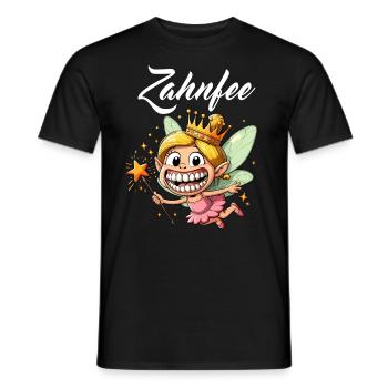 Drôle de fée des dents carnaval costume baguette étoiles - T-shirt homme - noir - Devant - AI Model Male 178 light (178cm)