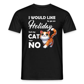 Cat Cat Mom Holiday Pet Cat Love Cute - Men's T-Shirt - black - Front - AI Model Male 178 light (178cm)