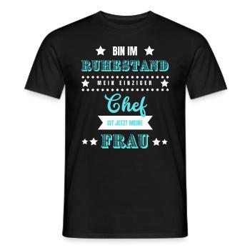 Ruhestand Rentner Pensionär lustig Ehefrau Chef - Männer T-Shirt - Schwarz - Vorne - AI Model Male 178 light (178cm)