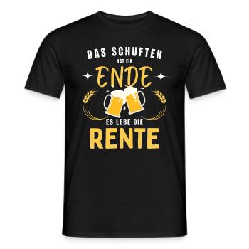 Rente Ruhestand Bier Rentner Schuften lustig Party - Männer T-Shirt - Schwarz - Vorne - AI Model Male 178 light (178cm)