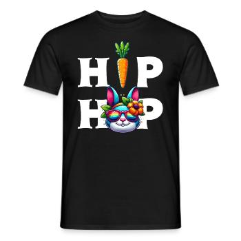 Lapin Lapin de Pâques Pâques Hip Hop Carotte Drôle Enfants - T-shirt homme - noir - Devant - AI Model Male 178 light (178cm)