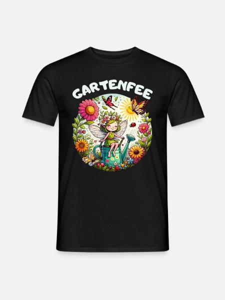 Garten Gartenfee Gärtnerin Blumen Schrebergarten - Männer T-Shirt - Schwarz