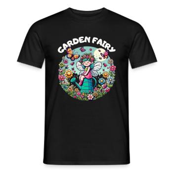 Garten Gartenfee Gärtnerin Gießkanne Blumen Sonne - Männer T-Shirt - Schwarz - Vorne - AI Model Male 178 light (178cm)