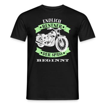 Retirement Retiree Motorcycle Retirement Biker Fun Funny - Men's T-Shirt - black - Front - AI Model Male 178 light (178cm)