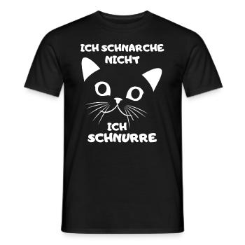 Chemise de nuit chat ronronnant ronflement chat maman - T-shirt homme - noir - Devant - AI Model Male 178 light (178cm)
