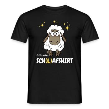 Chemise De Nuit Mouton Dormir Enfants Mignon Drôle - T-shirt homme - noir - Devant - AI Model Male 178 light (178cm)