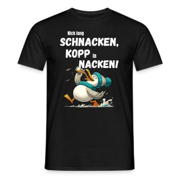 Hambourg fête des pères fête mouette alcool drôle - T-shirt homme - noir - Devant - AI Model Male 178 light (178cm)