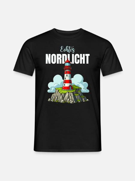 Hamburg Nordlicht Leuchtturm Küste Nordsee Meer - Männer T-Shirt - Schwarz