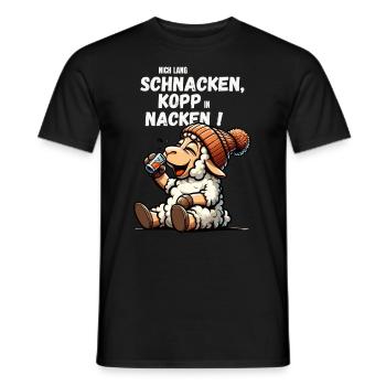 Hambourg Sheep Snacks Drink Funny JGA Party - T-shirt homme - noir - Devant - AI Model Male 178 light (178cm)