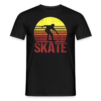 Skate Skateboarding Geschenk Vintage Retro Hobby - Männer T-Shirt - Schwarz - Vorne - AI Model Male 178 light (178cm)