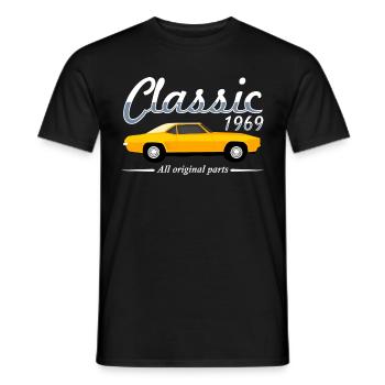 classic 1969 all original parts car lovers 50th - Men's T-Shirt - black - Front - AI Model Male 178 light (178cm)