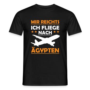 Reiselust Ägypten Reise Urlaub Flug - Männer T-Shirt - Schwarz - Vorne - AI Model Male 178 light (178cm)