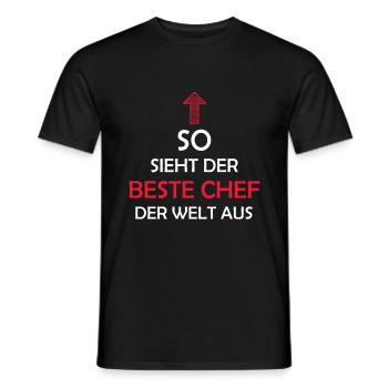 Bester Chef der Welt Chef Spruch Abteilungsleiter - Männer T-Shirt - Schwarz - Vorne - AI Model Male 178 light (178cm)