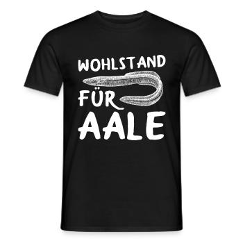 Wohlstund für Aale - Männer T-Shirt - Schwarz - Vorne - AI Model Male 178 light (178cm)