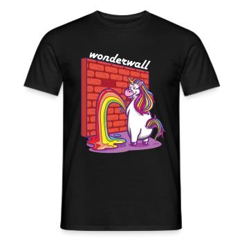 Licorne pipi drôle Licornes drôles - T-shirt homme - noir - Devant - AI Model Male 178 light (178cm)