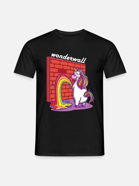 Lustiges Pinkelndes Einhorn Witzige Einhörner - Männer T-Shirt - Schwarz