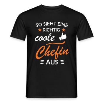 Chefin Coole Vorgesetzte Geschenkidee - Männer T-Shirt - Schwarz - Vorne - AI Model Male 178 light (178cm)