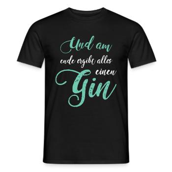 Gin Sort Gin Fan Gin Trinker Idée cadeau - T-shirt homme - noir - Devant - AI Model Male 178 light (178cm)