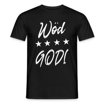 Wöd Godi Goli Godn Taufgodi Firmgodi Geschenk - Männer T-Shirt - Schwarz - Vorne - AI Model Male 178 light (178cm)