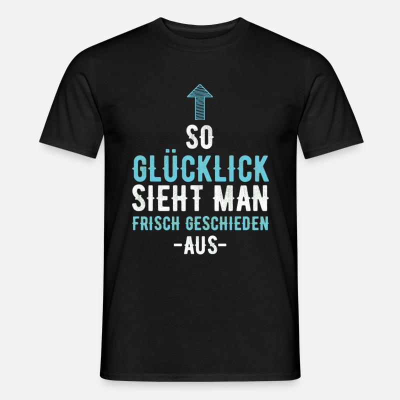 Geschieden Scheidung Glücklicher Single Ex Ehe - Männer T-Shirt - Schwarz