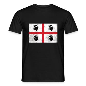Pavillon de la Sardaigne - T-shirt homme - noir - Devant - AI Model Male 178 light (178cm)