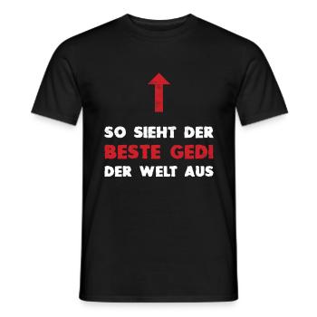 So sieht der beste Gedi der Welt aus Firmgedi - Männer T-Shirt - Schwarz - Vorne - AI Model Male 178 light (178cm)