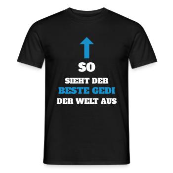 Bester Gedi der Welt Firmgedi Taufgedi Geschenk - Männer T-Shirt - Schwarz - Vorne - AI Model Male 178 light (178cm)