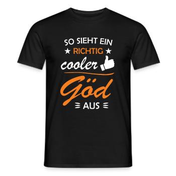 Göd Gödi Firmgöd Taufgöd Taufgödi Geschenkidee - Männer T-Shirt - Schwarz - Vorne - AI Model Male 178 light (178cm)