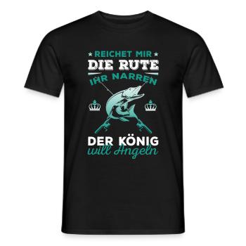 Angler Spruch Angeln Angelkönig Angeltrip Fischer - Männer T-Shirt - Schwarz - Vorne - AI Model Male 178 light (178cm)