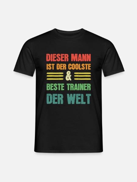 Coolster & Bester Trainer der Welt - Männer T-Shirt - Schwarz