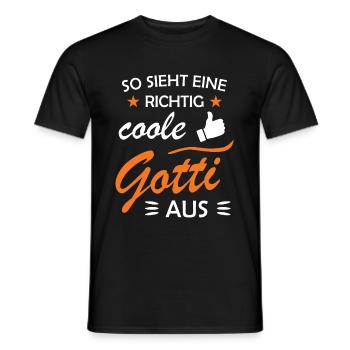 Gotti Geschenk Firmgotti Taufgotti - Männer T-Shirt - Schwarz - Vorne - AI Model Male 178 light (178cm)