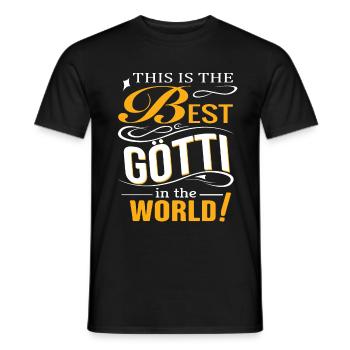 Beste Götti Auf Der Welt Firmgötti Taufgötti - Männer T-Shirt - Schwarz - Vorne - AI Model Male 178 light (178cm)