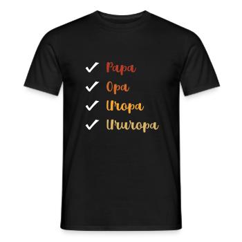 Ururopa Gift Ururgrandfather Ururpapa Ururopi - Men's T-Shirt - black - Front - AI Model Male 178 light (178cm)