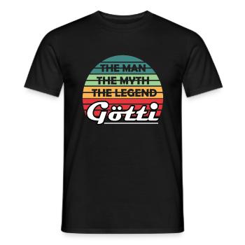 Götti Firmgötti Taufgötti Gotti Geschenkidee - Männer T-Shirt - Schwarz - Vorne - AI Model Male 178 light (178cm)