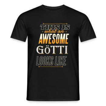 Götti Fragen Firmgötti Taufgötti Götti Geschenk - Männer T-Shirt - Schwarz - Vorne - AI Model Male 178 light (178cm)