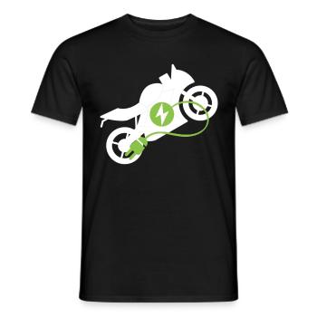  Elektrisches Motorrad Design - Männer T-Shirt - Schwarz - Vorne - AI Model Male 178 light (178cm)