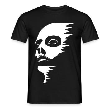 Geisterhaftes Gesicht - Männer T-Shirt - Schwarz - Vorne - AI Model Male 178 light (178cm)