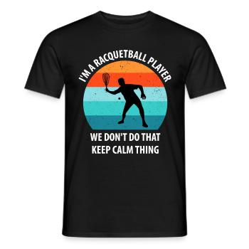 Racqueetball - Men's T-Shirt - black - Front - AI Model Male 178 light (178cm)