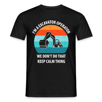 Excavator Excavator Driver Excavator Truck - Men's T-Shirt - black - Front - AI Model Male 178 light (178cm)