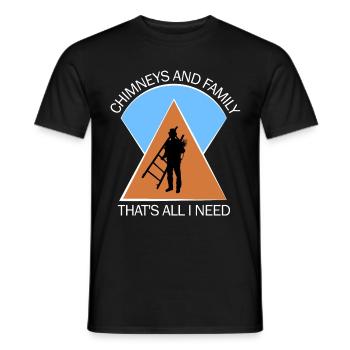 Chimney sweep chimney sweep - Men's T-Shirt - black - Front - AI Model Male 178 light (178cm)