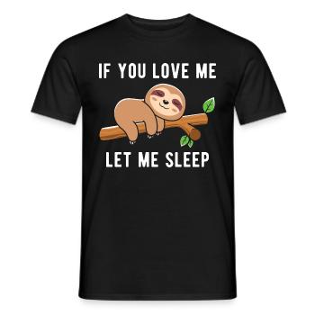 Paresseux amant graphique paresseux Animal drôle paresseux - T-shirt homme - noir - Devant - AI Model Male 178 light (178cm)