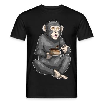 Gâteau de singe - T-shirt homme - noir - Devant - AI Model Male 178 light (178cm)