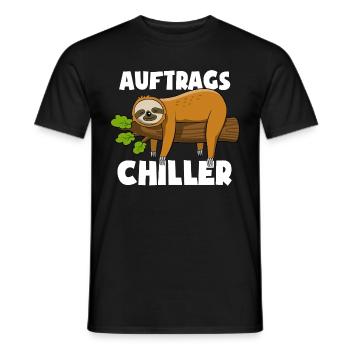 Faultier - Auftrags Chiller - Faulenzen Geschenk - Männer T-Shirt - Schwarz - Vorne - AI Model Male 178 light (178cm)