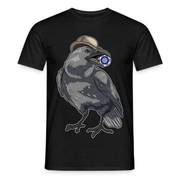 Crow Poker Jetons de Poker - T-shirt homme - noir - Devant - AI Model Male 178 light (178cm)