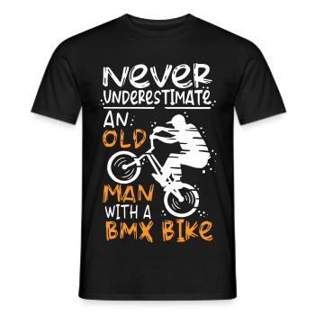Vieux pilote de BMX - T-shirt homme - noir - Devant - AI Model Male 178 light (178cm)