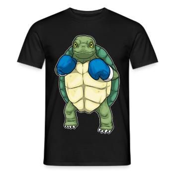 Turtle Boxer Boxing Gloves Boxing - Men's T-Shirt - black - Front - AI Model Male 178 light (178cm)