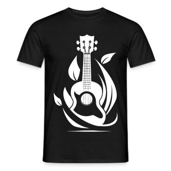 Graphiques Ukulele - T-shirt homme - noir - Devant - AI Model Male 178 light (178cm)