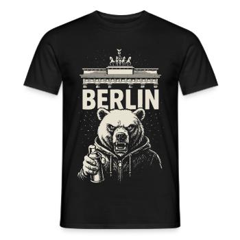 Berlin Rebel - Men's T-Shirt - black - Front - AI Model Male 178 light (178cm)