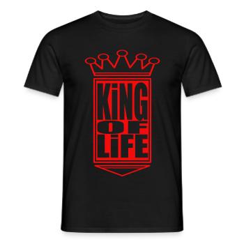 Königlicher König des Lebens Emblem - Männer T-Shirt - Schwarz - Vorne - AI Model Male 178 light (178cm)