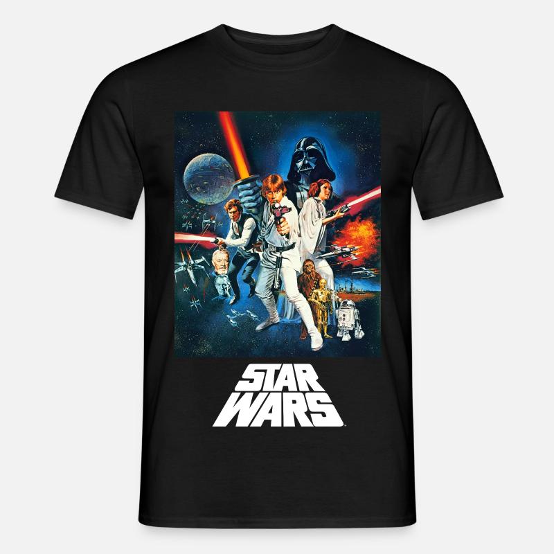 Star Wars Retro Motiv - Männer T-Shirt - Schwarz